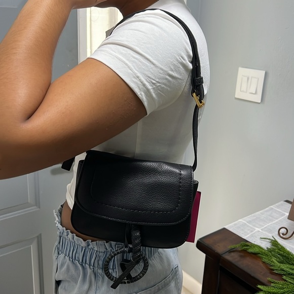 BNWT Vince Camuto Cory Leather Belt Bag in Jet Black - Picture 11 of 11